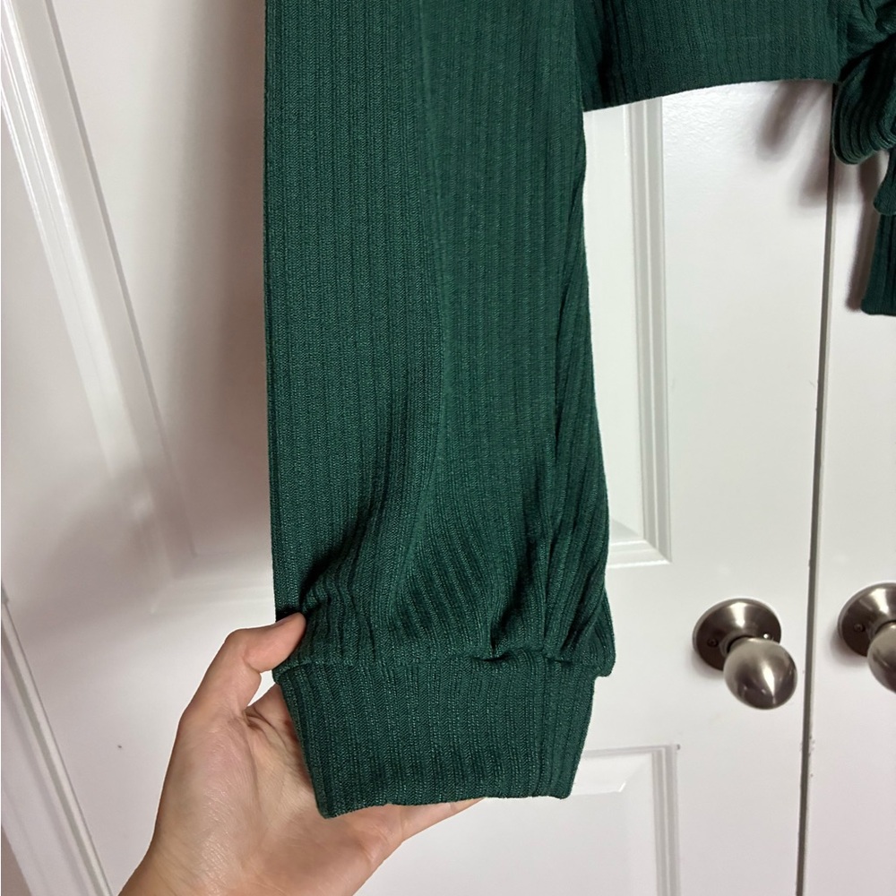 Bohemian Dark Green Top with wrap bottom Soft Stretch size 2X-3X - Picture 7 of 11